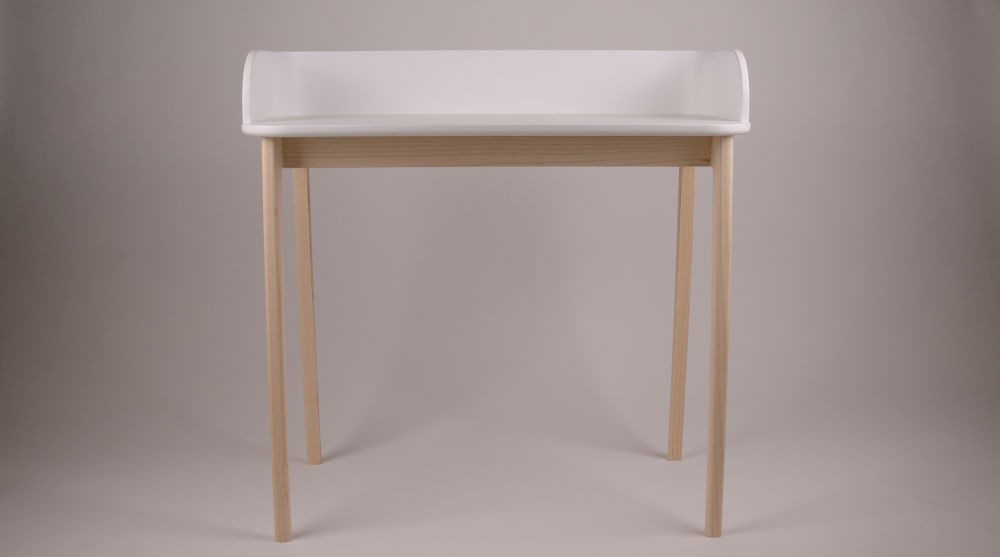 Bureau blanc bois